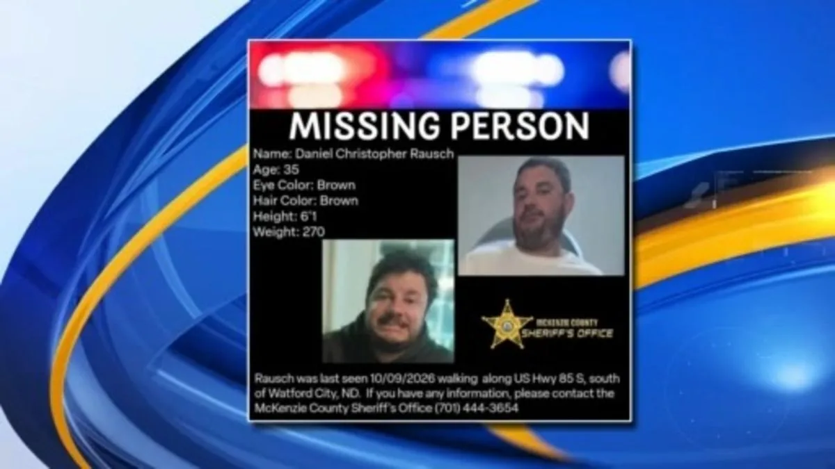 Mckenzie County Man Reported Missing After Leaving for Florida, Prompting Search Efforts and Public Concern in Western North Dakota This Week